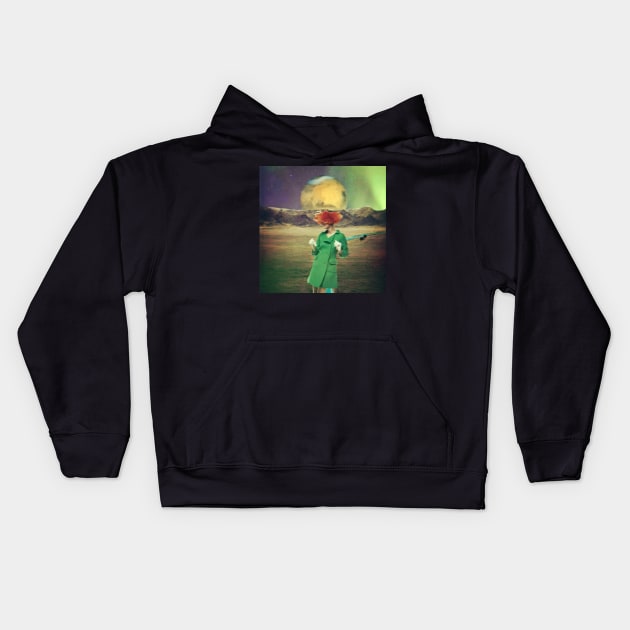 Girl from Mars Kids Hoodie by montagealabira